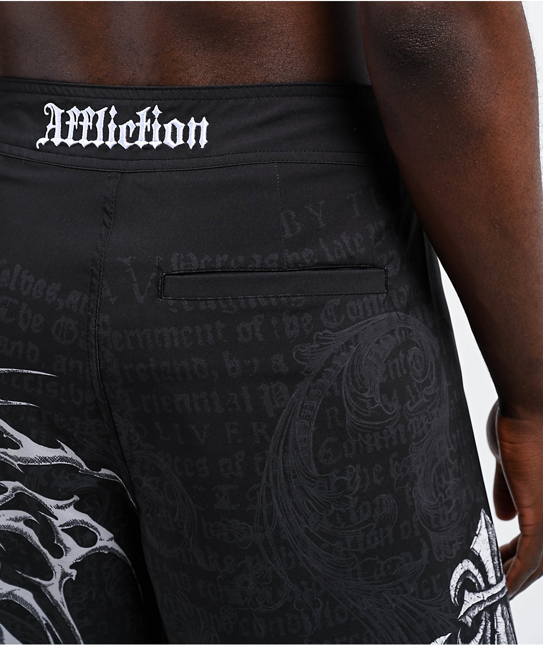 Affliction Collapse Black Board Shorts