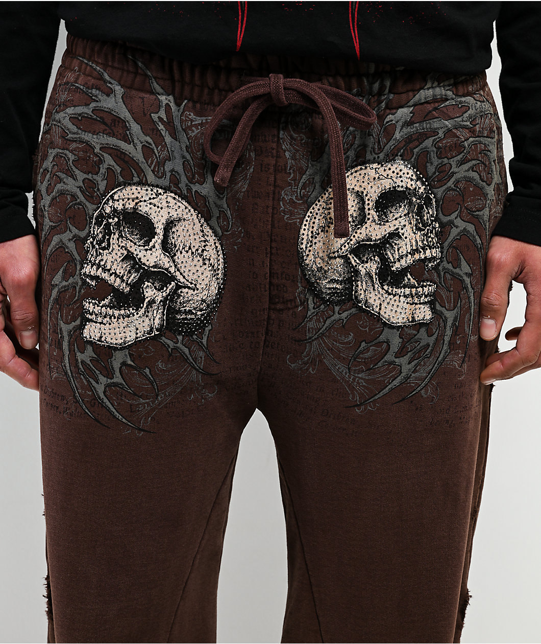 Affliction Collapse Brown Sweatpants