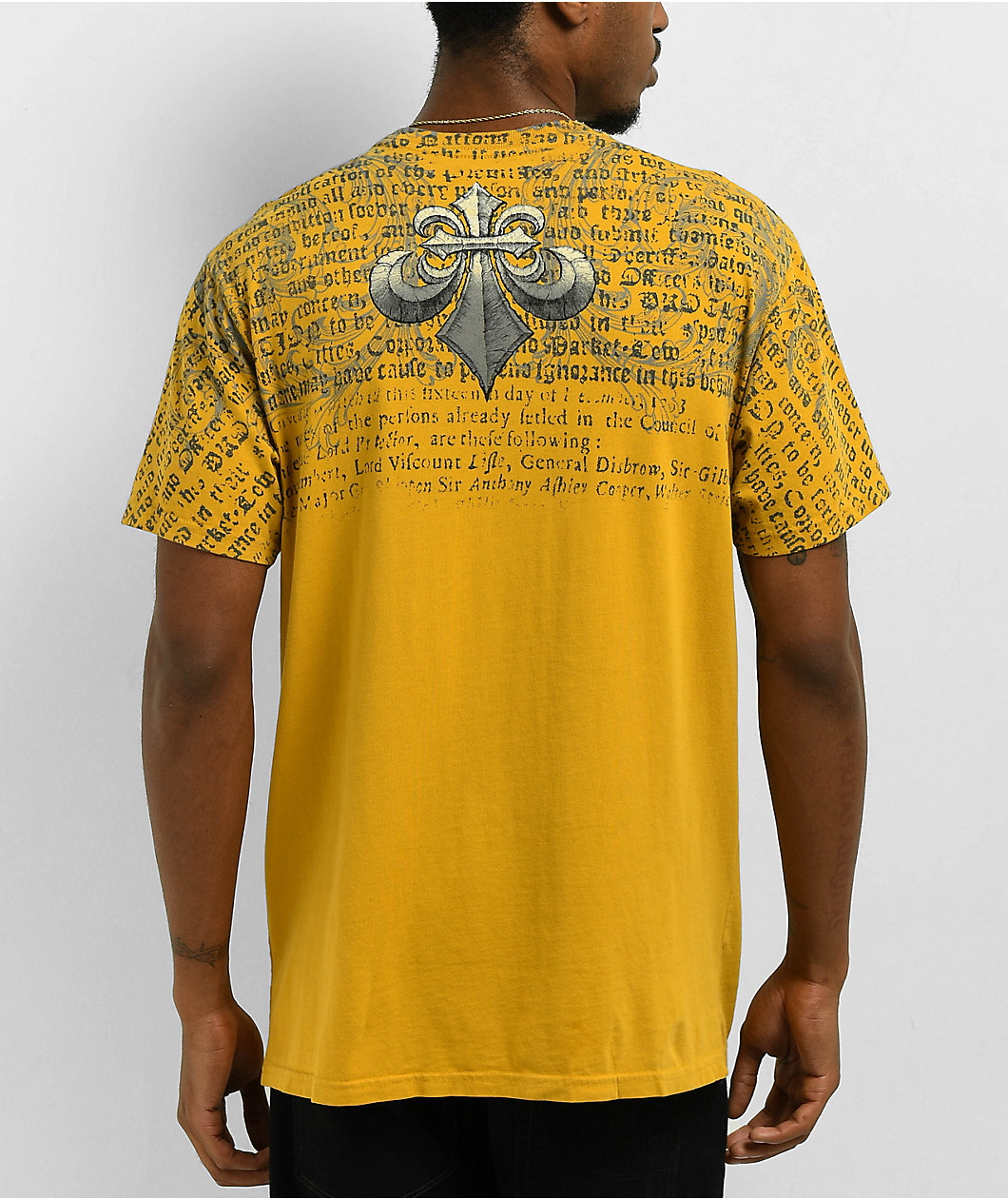 Affliction Collapse Mustard T-Shirt