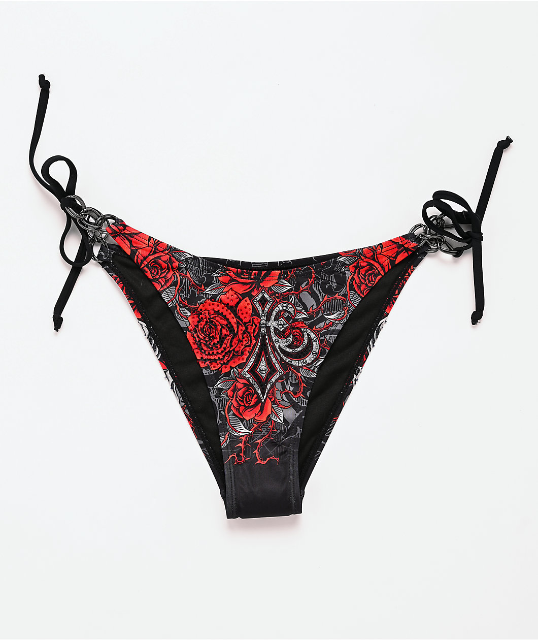 Affliction Crimson Temple Black Bikini Bottom