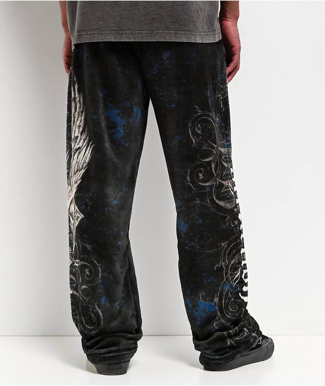 Affliction Death Eyes Black Plush Lounge Pants