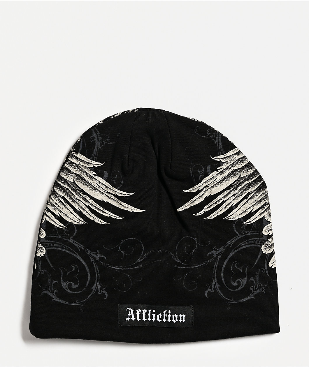 Affliction Death Eyes Black Reversible Skully Beanie