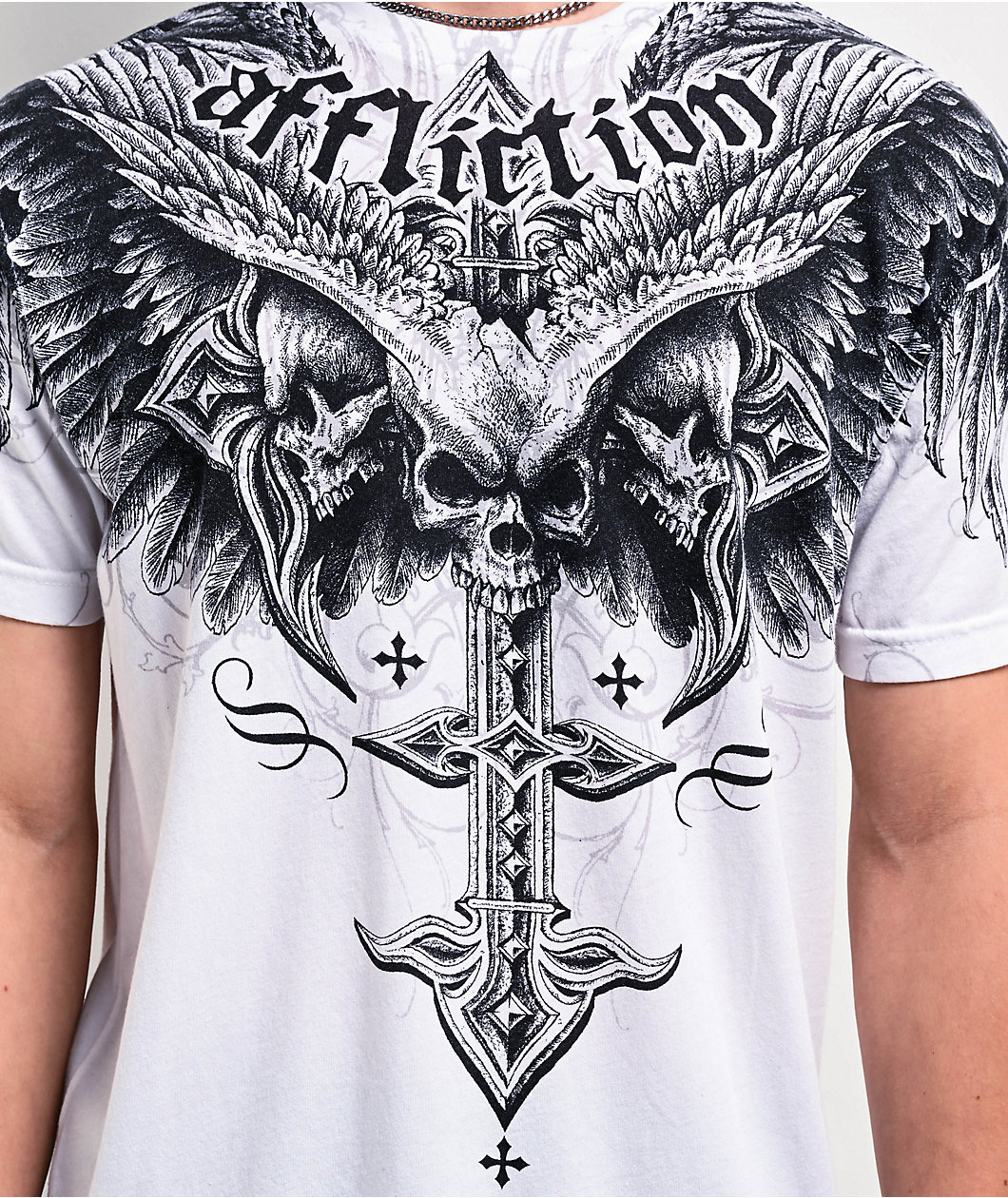 Affliction Death Eyes White T-Shirt