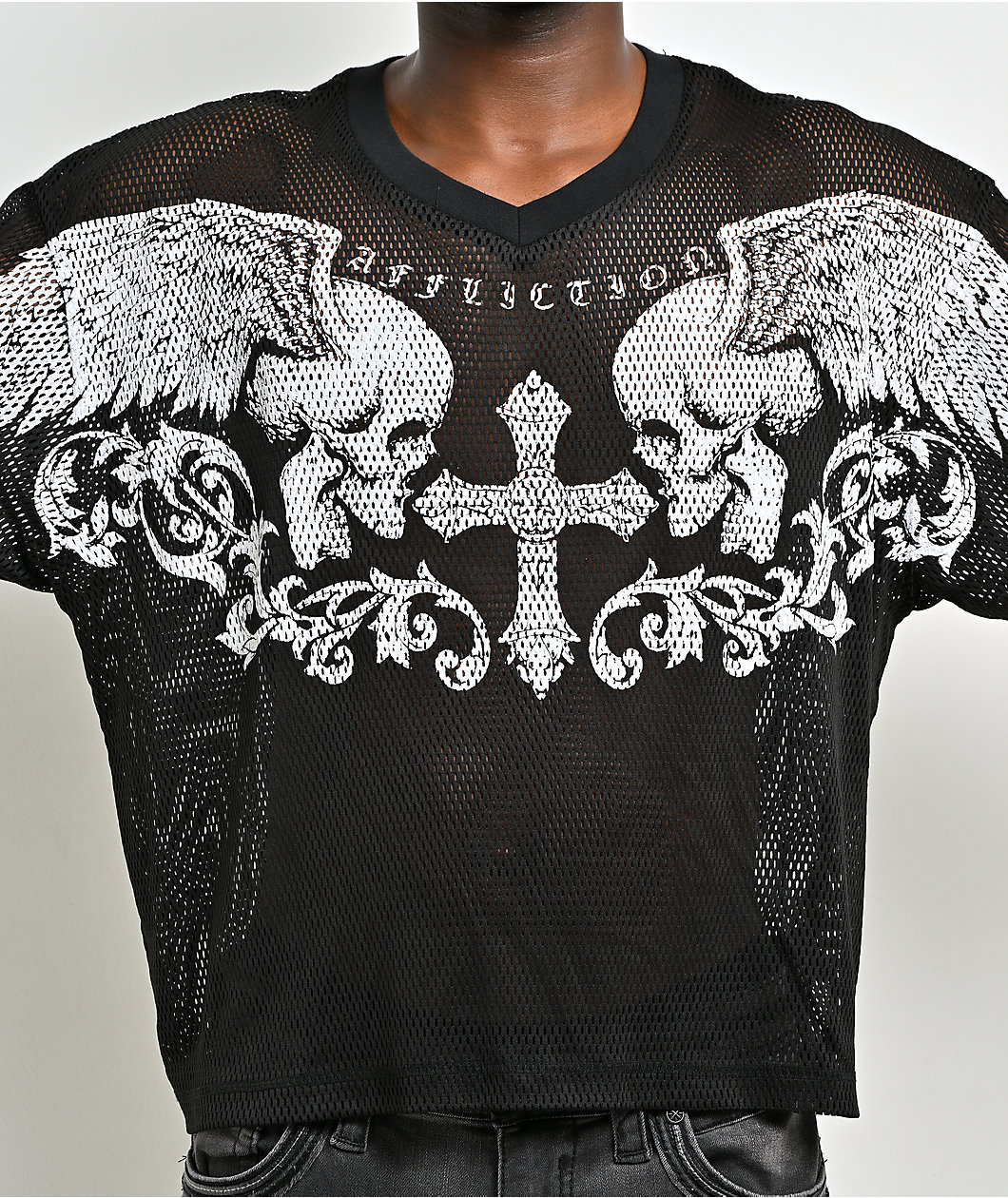 Affliction Death Trial Black Mesh Jersey