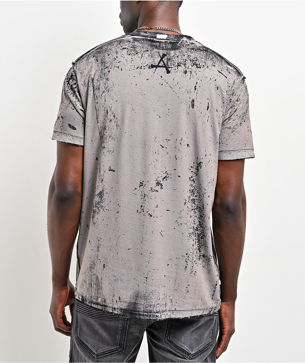 Affliction Death Trial Silver Lava Wash Reversible T-Shirt