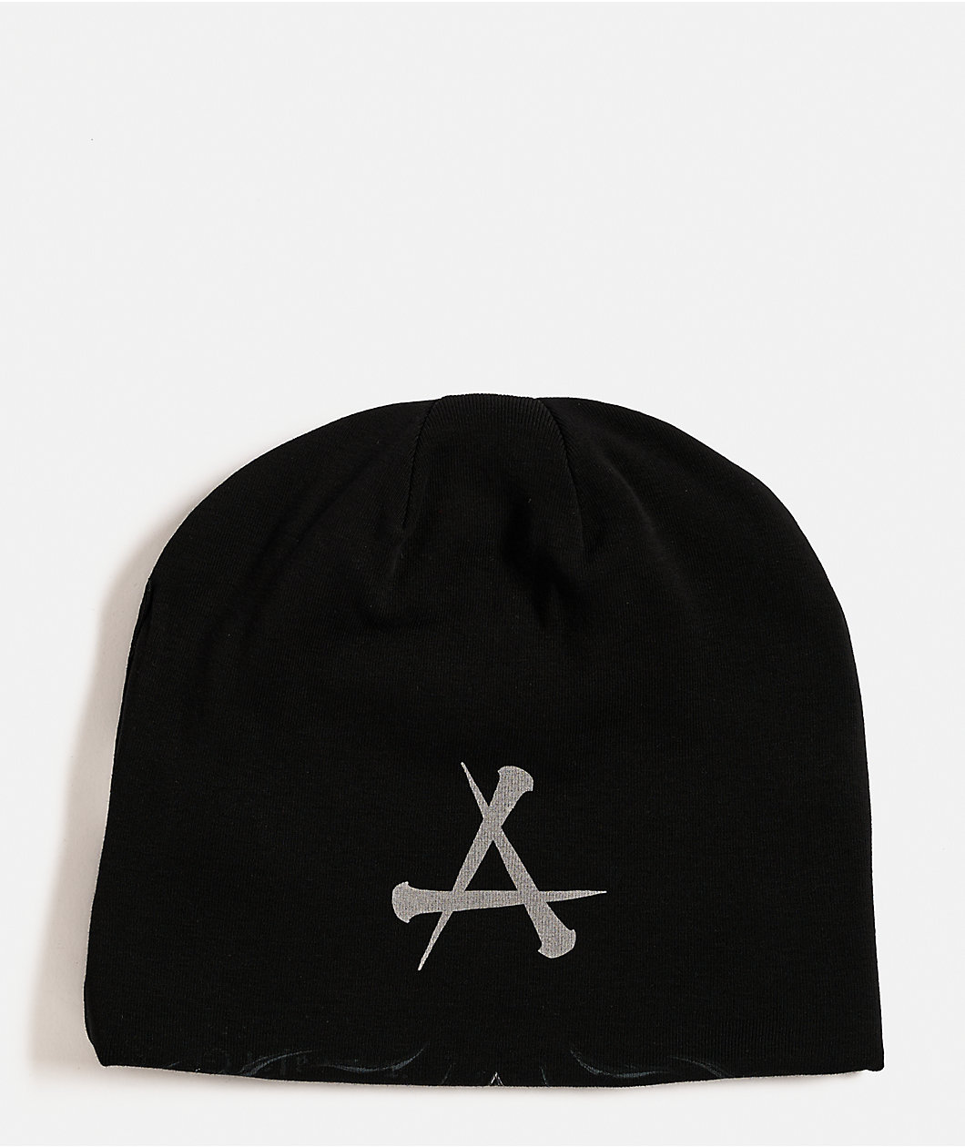 Affliction Decimation Black Reversible Skully Beanie