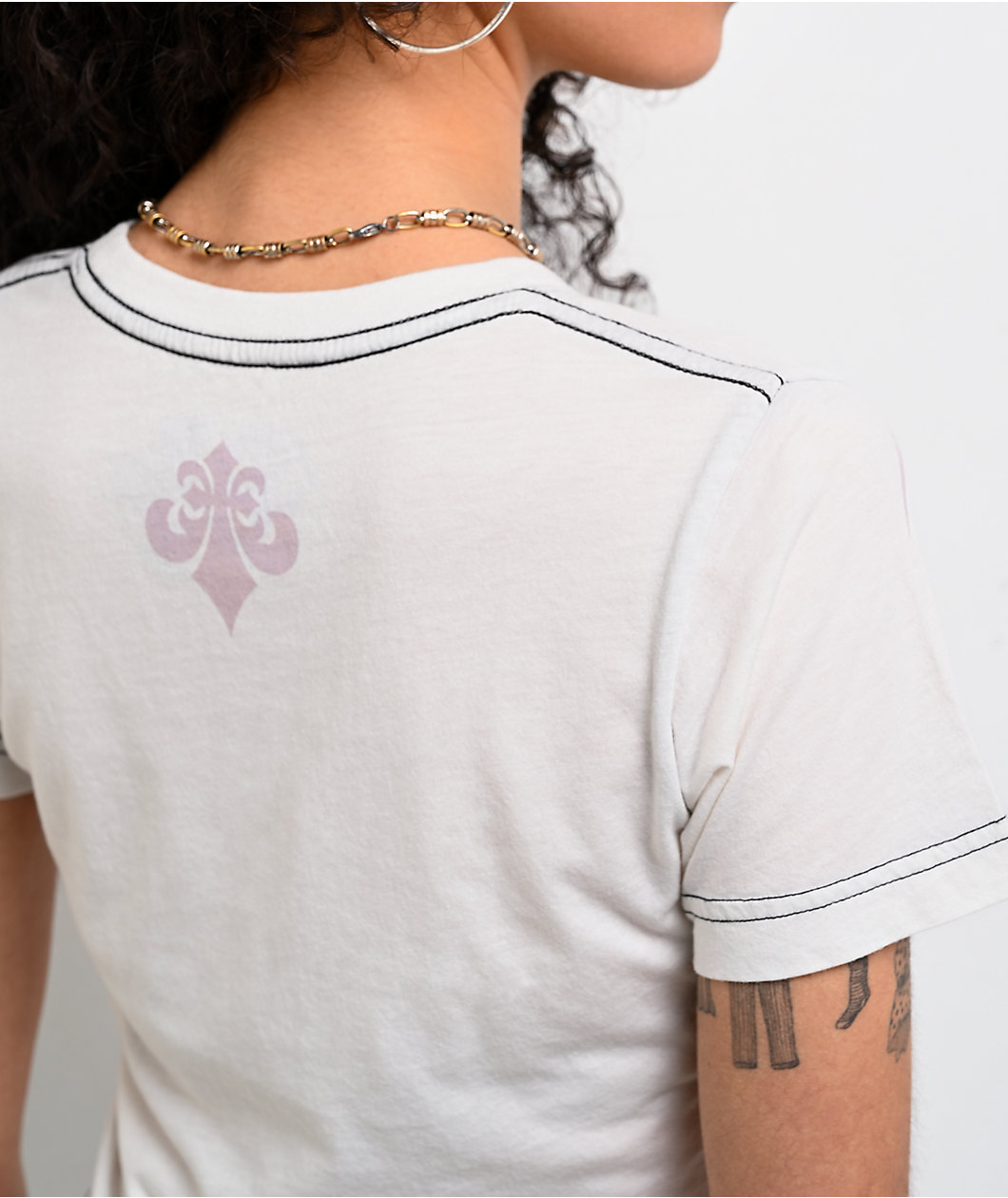 Affliction Desperate Saint White Crop T-Shirt