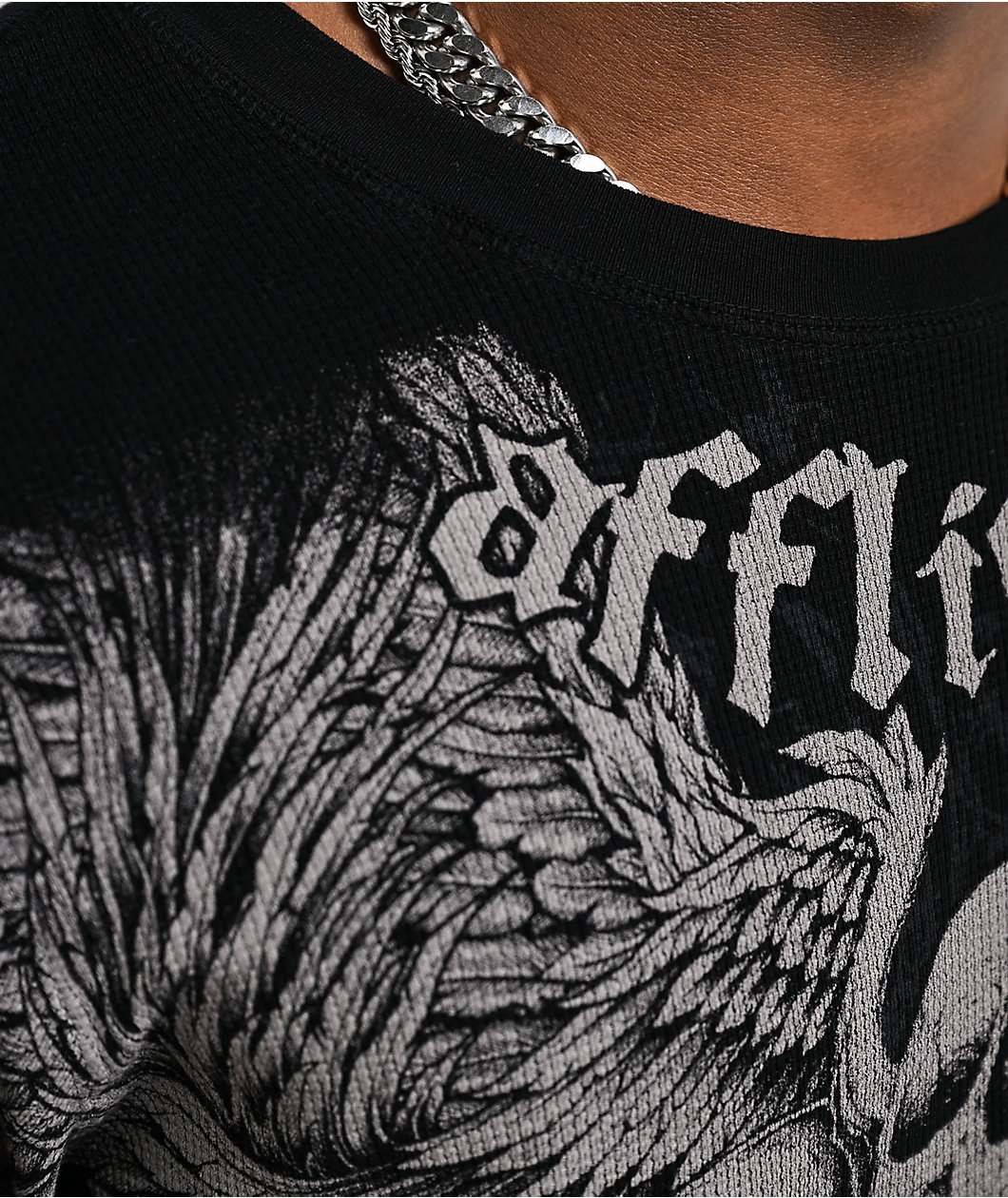 Affliction Desperation Black Thermal Long Sleeve T-Shirt