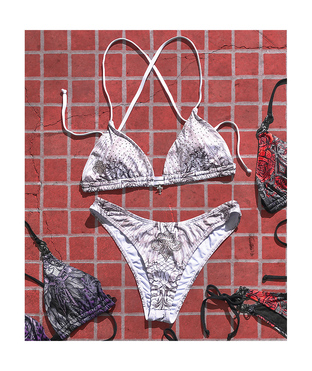 Affliction Elusive Phase White Bikini Bottom