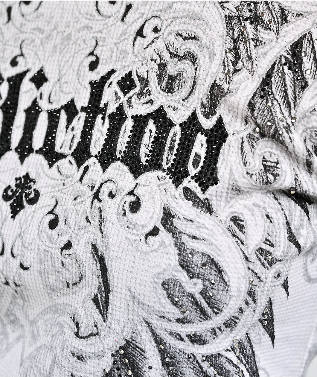 Affliction Estellerly White Thermal Long Sleeve T-Shirt