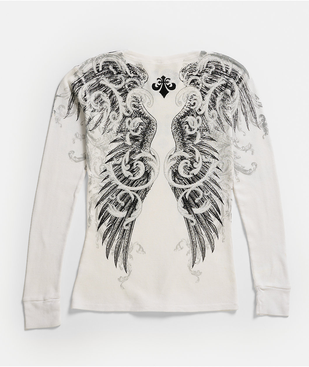 Affliction Estellerly White Thermal Long Sleeve T-Shirt
