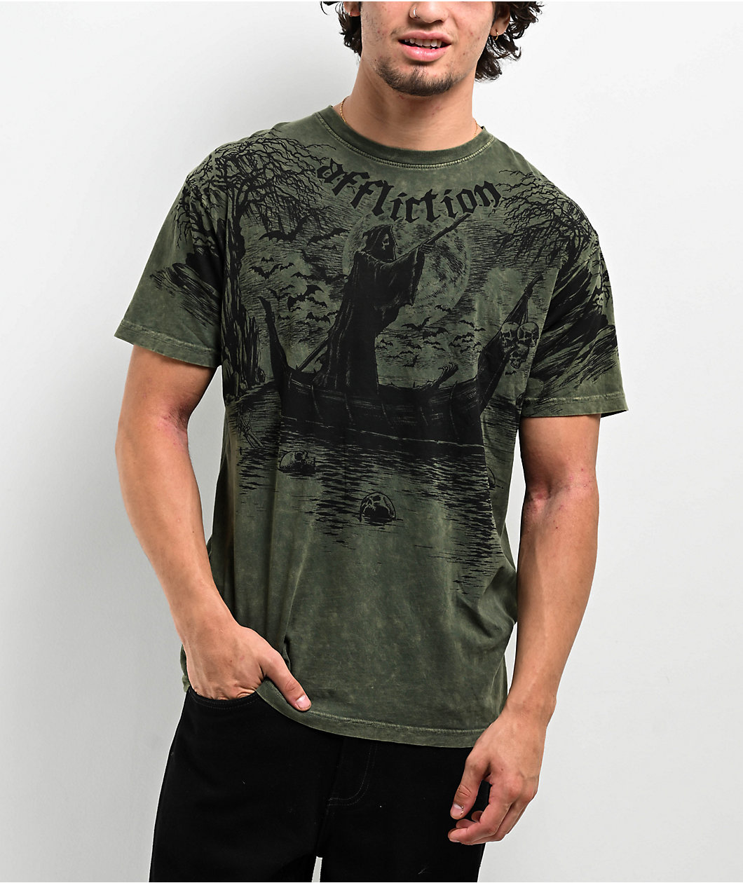 Affliction Falcon Green T-Shirt