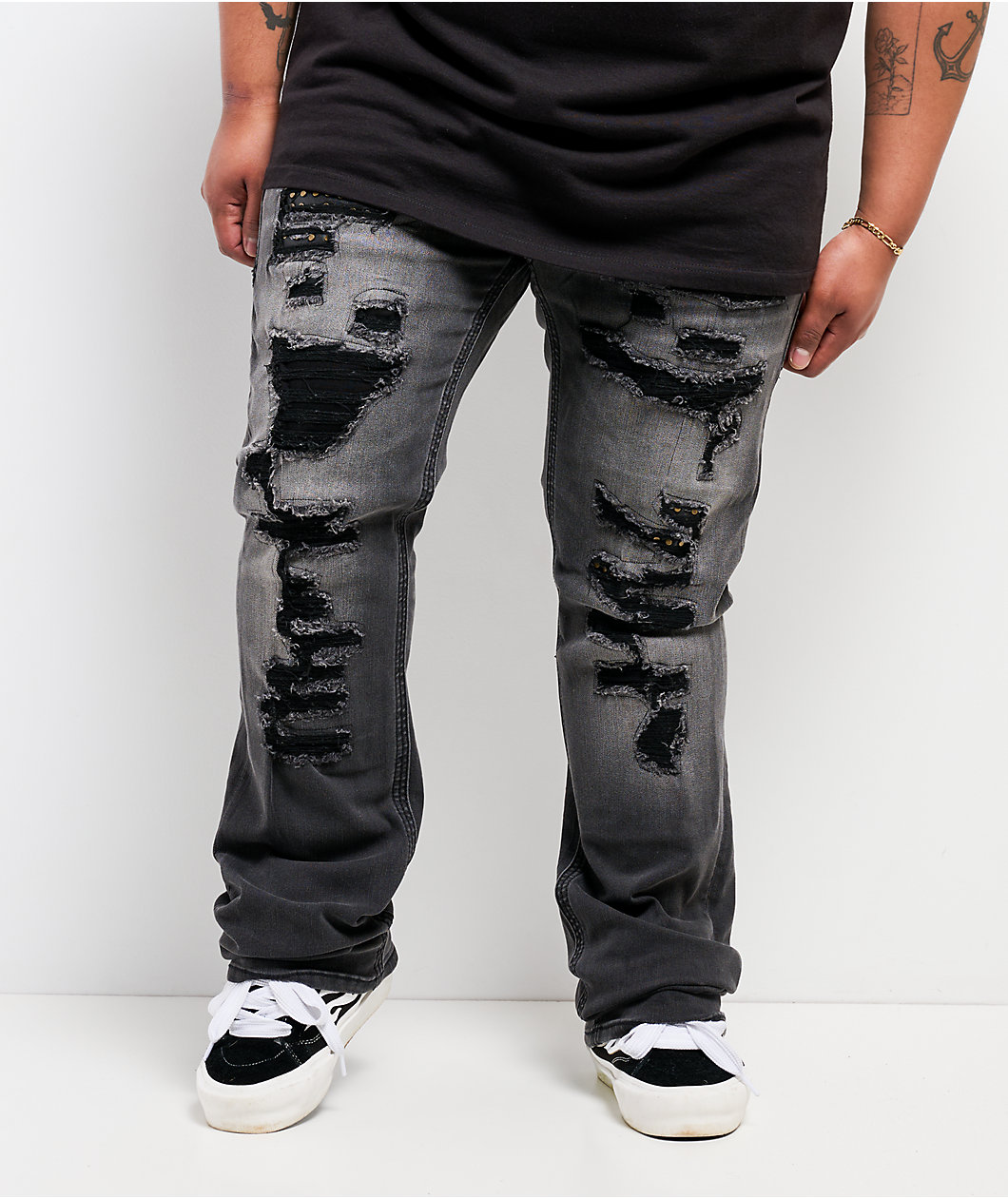 Affliction Gage Alchemy Black Wash Straight Leg Jeans