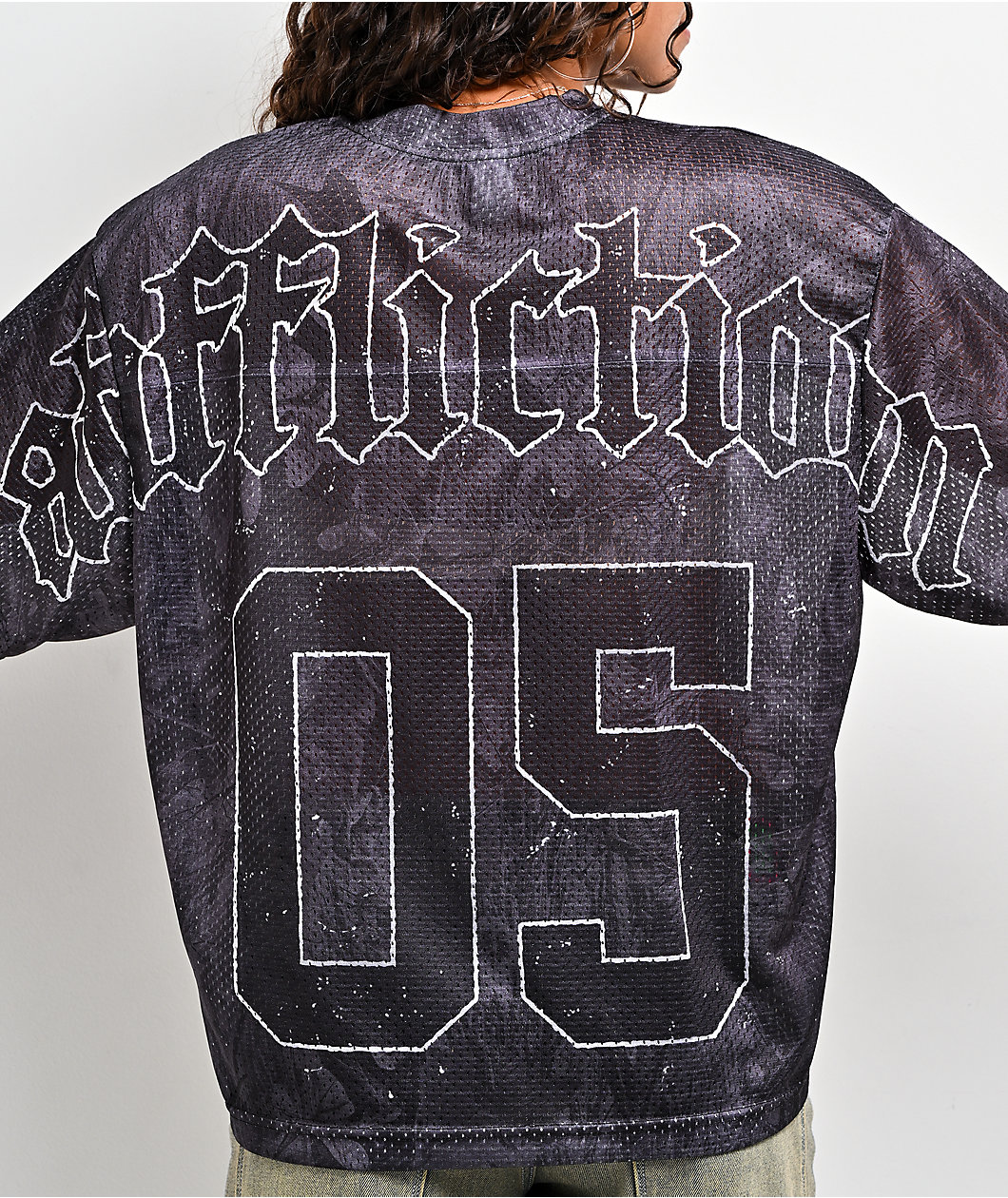 Affliction Ghost Fever Black Crop Jersey