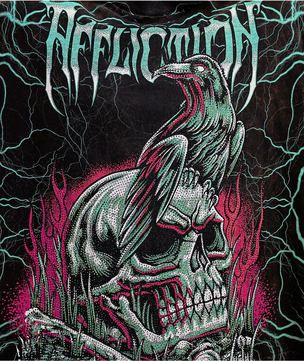 Affliction Ghost Image Black Wash Boxy T-Shirt