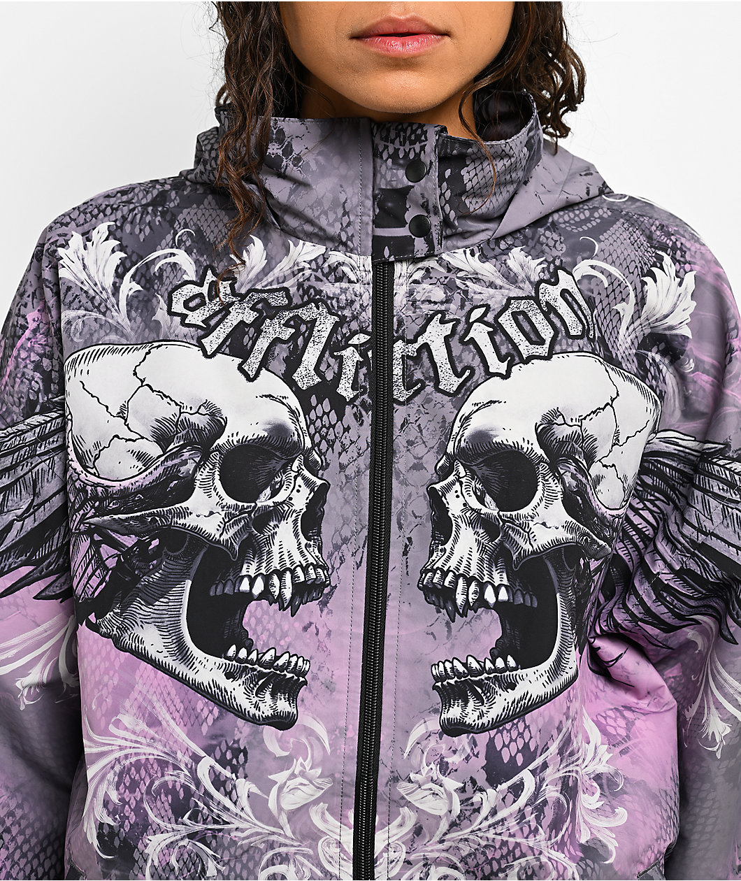 Affliction Grey & Purple Snowboard Jacket