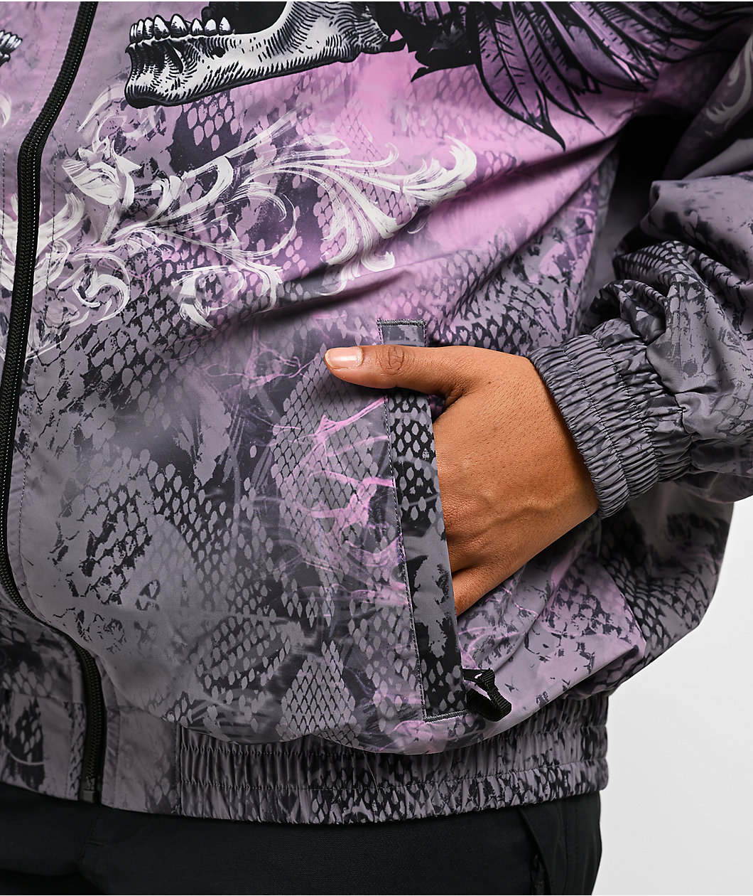 Affliction Grey & Purple Snowboard Jacket