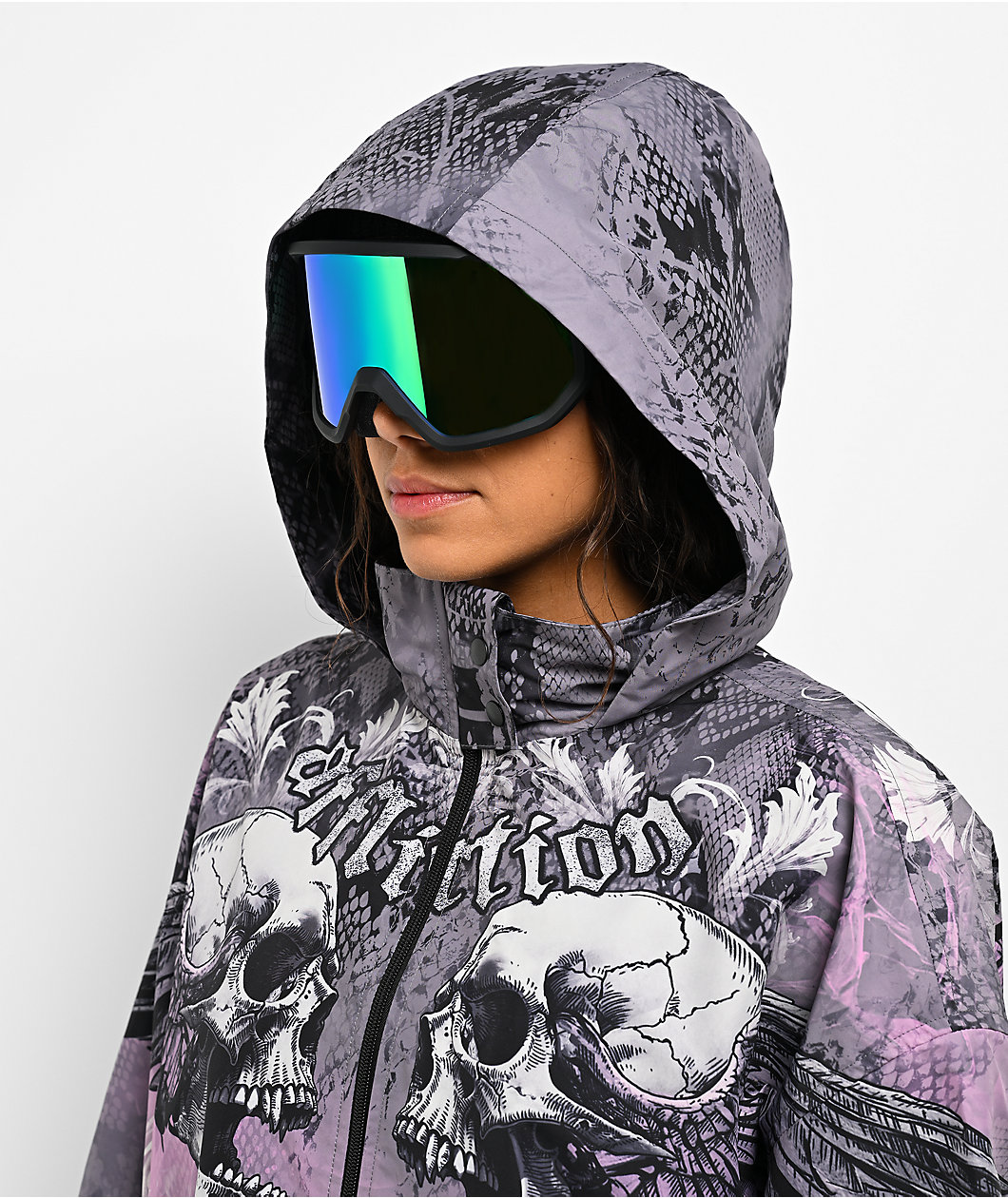Affliction Grey & Purple Snowboard Jacket