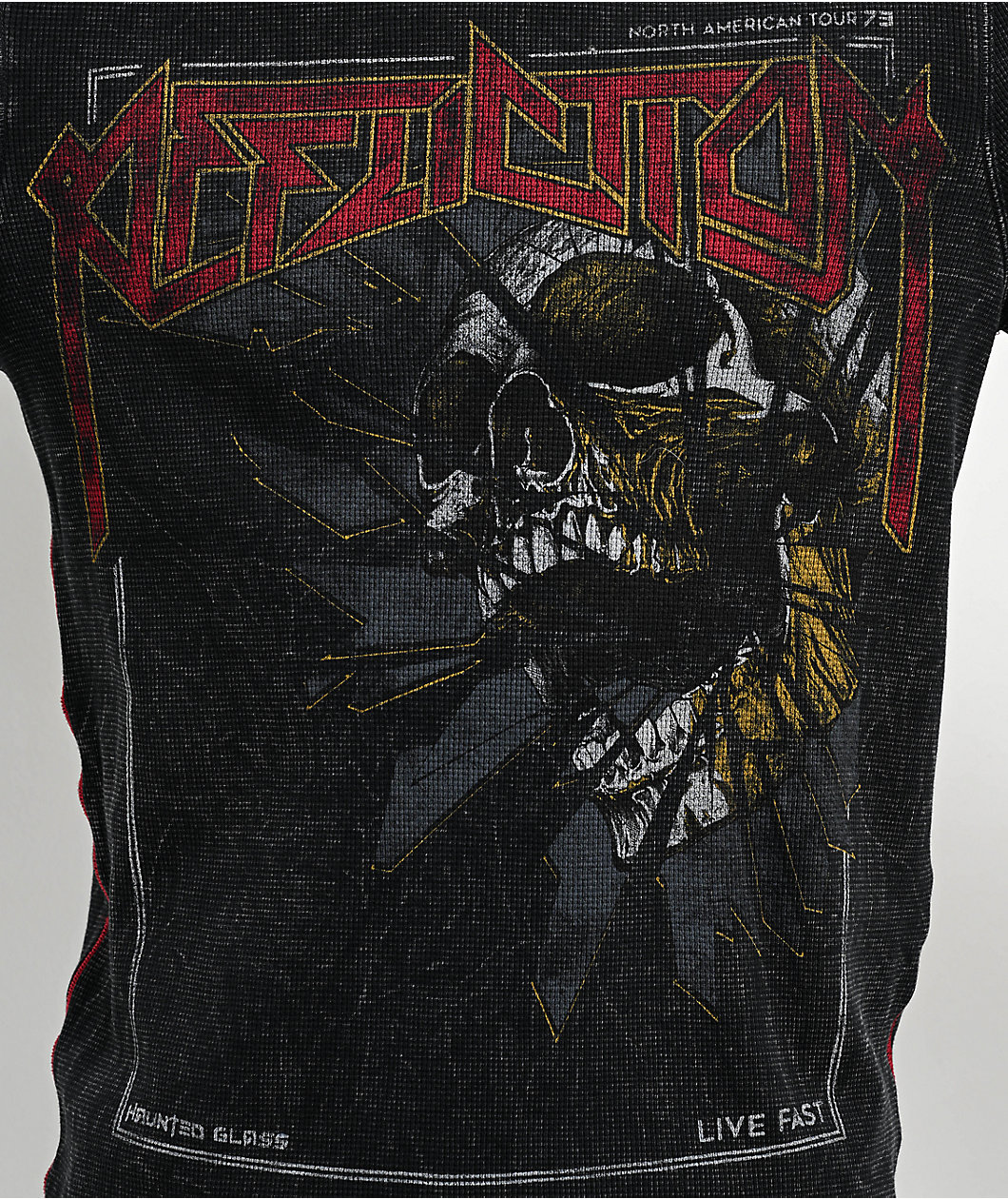 Affliction Haunted Glass Black Wash Long Sleeve Thermal T-Shirt