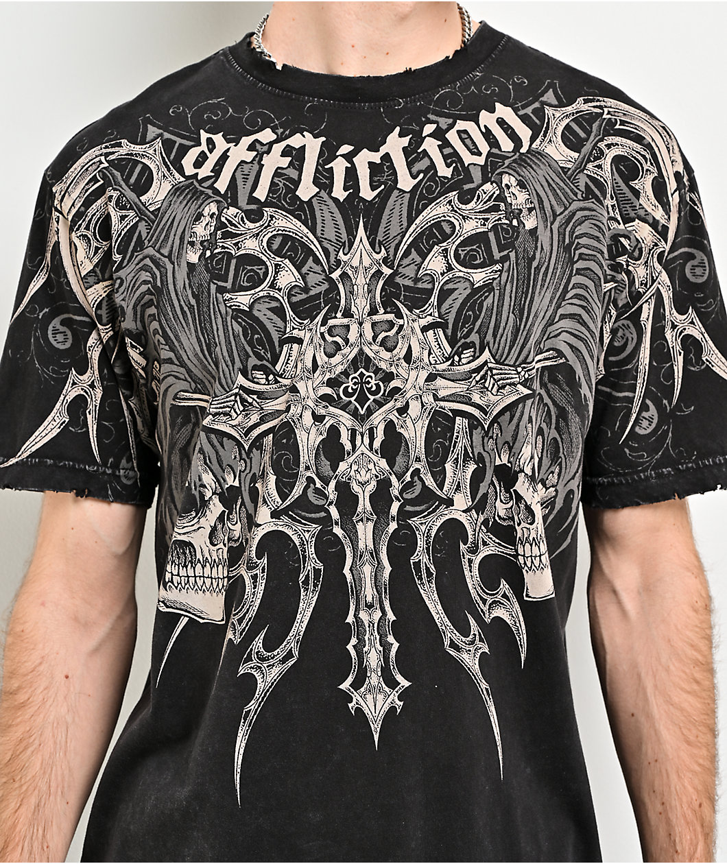 Affliction Haunted Passage Black Wash T-Shirt