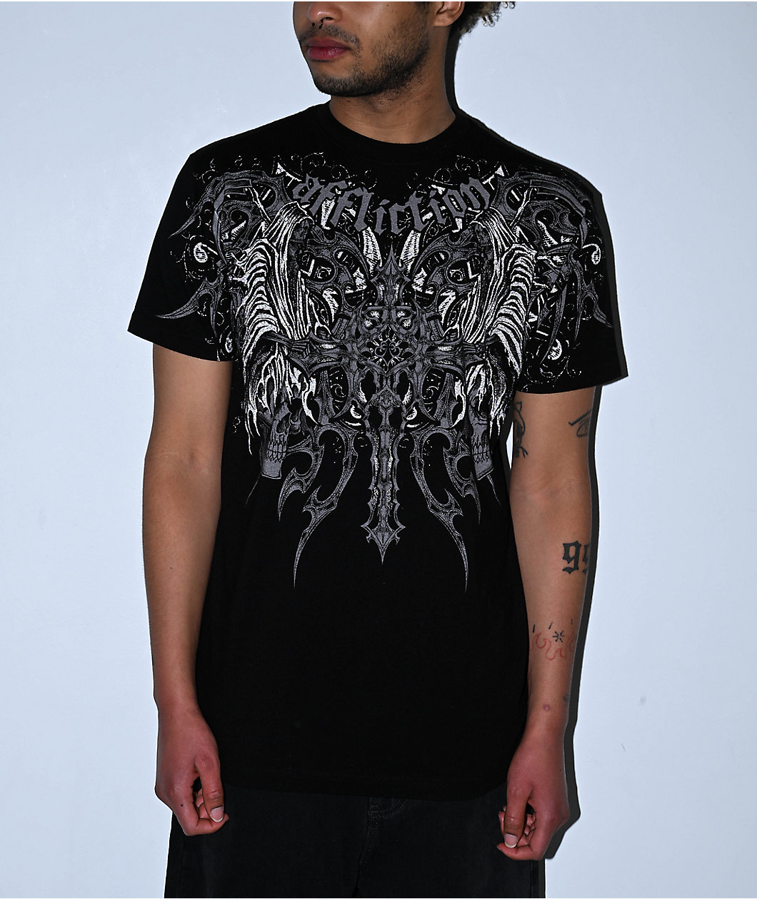 Affliction Haunted Passage Reflective Black T-Shirt