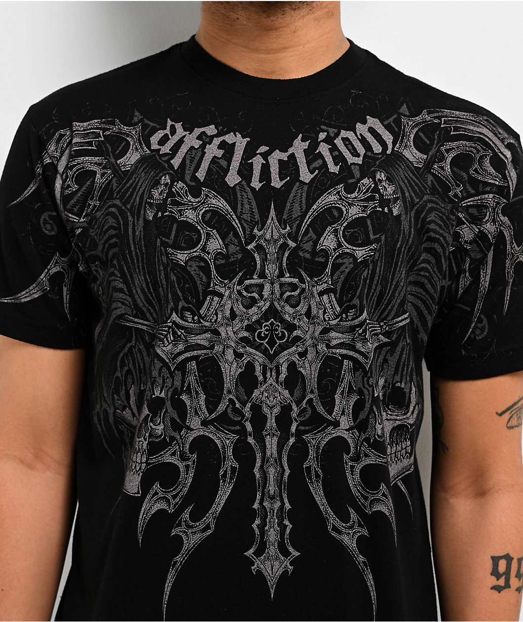 Affliction Haunted Passage Reflective Black T-Shirt