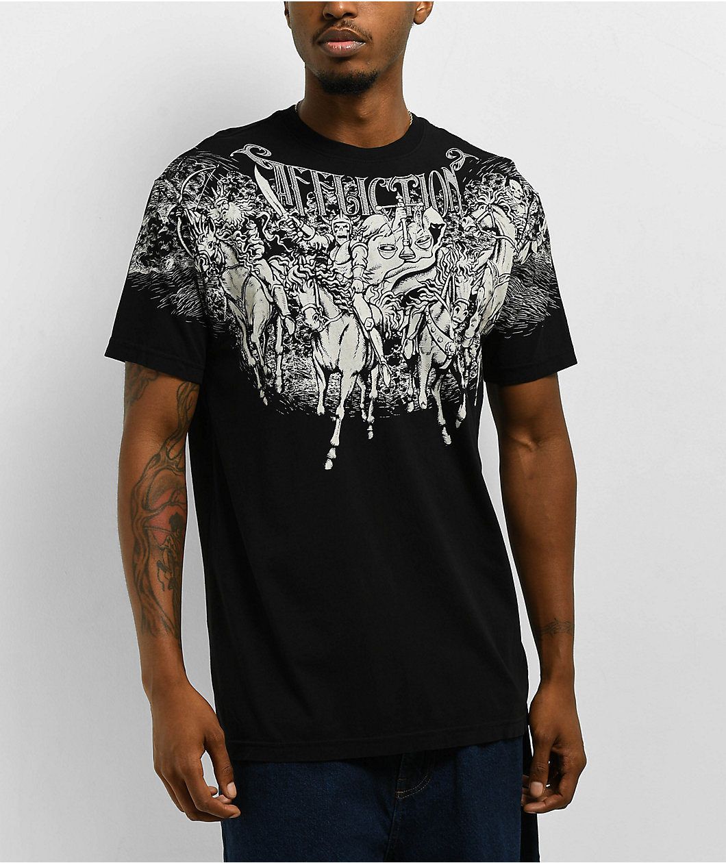 Affliction Horseman Black T-Shirt