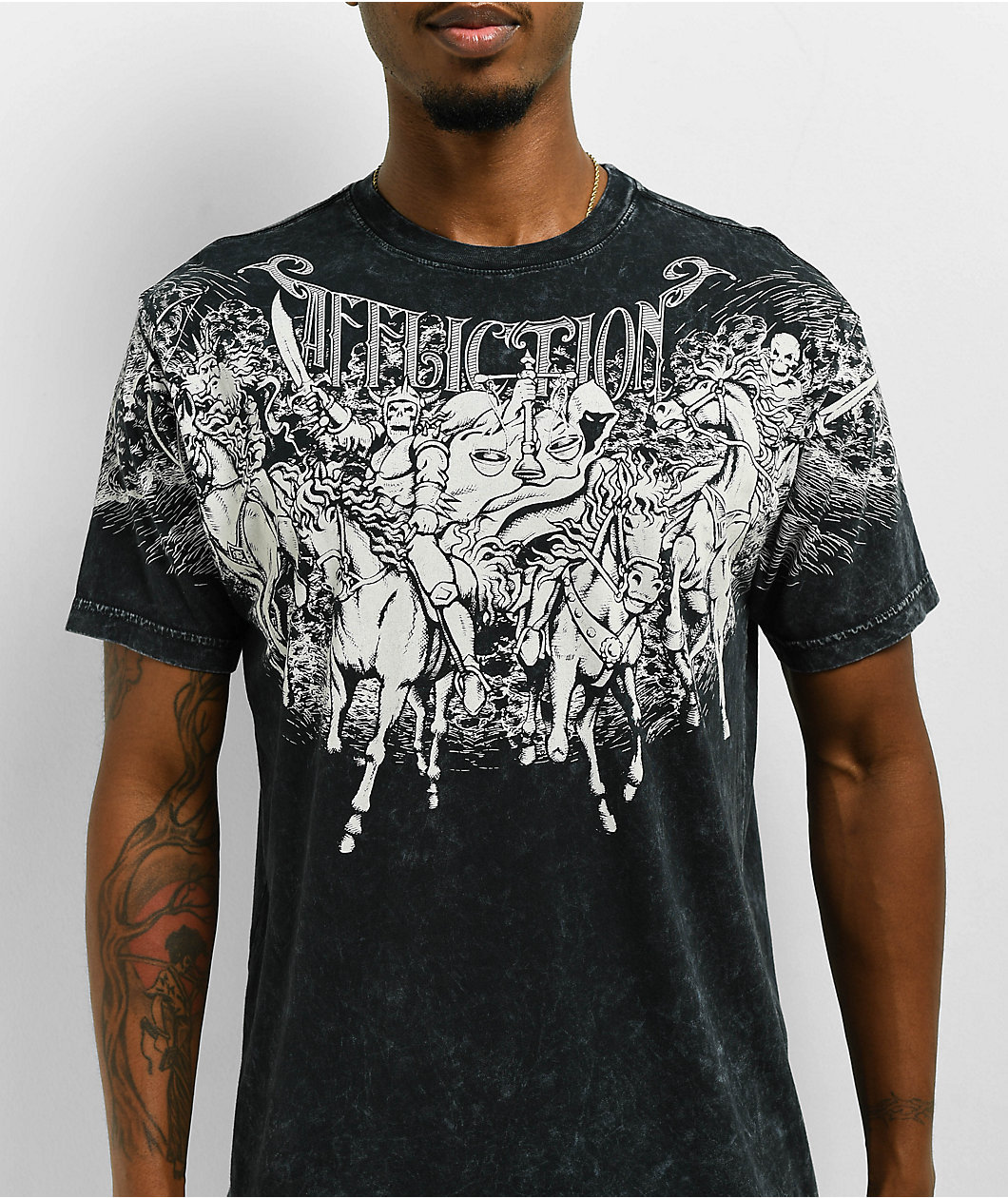 Affliction Horseman Black Wash T-Shirt