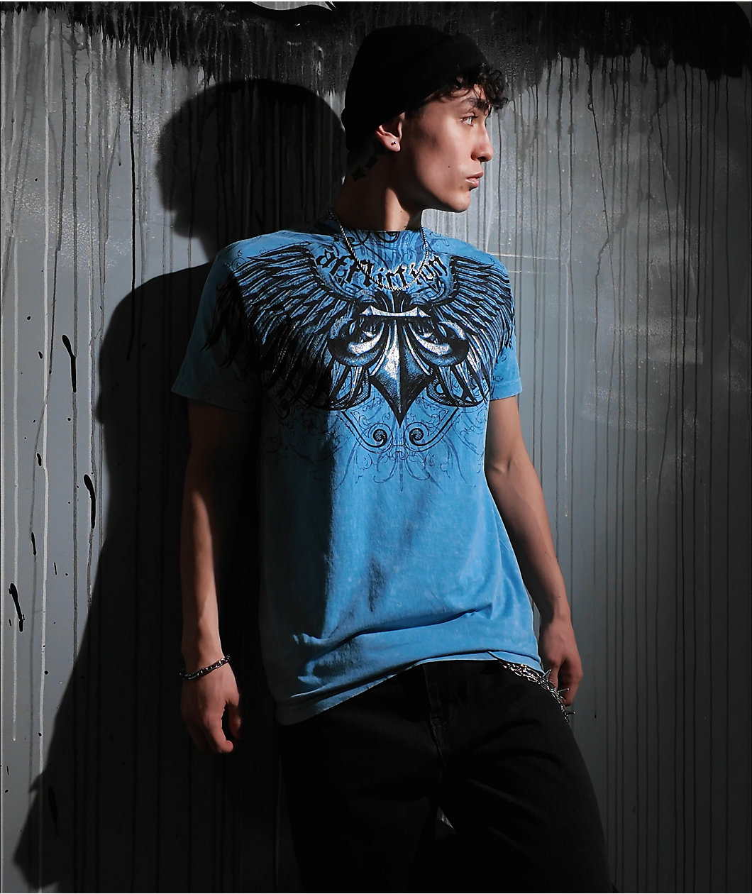 Affliction Ice Blade Blue T-Shirt