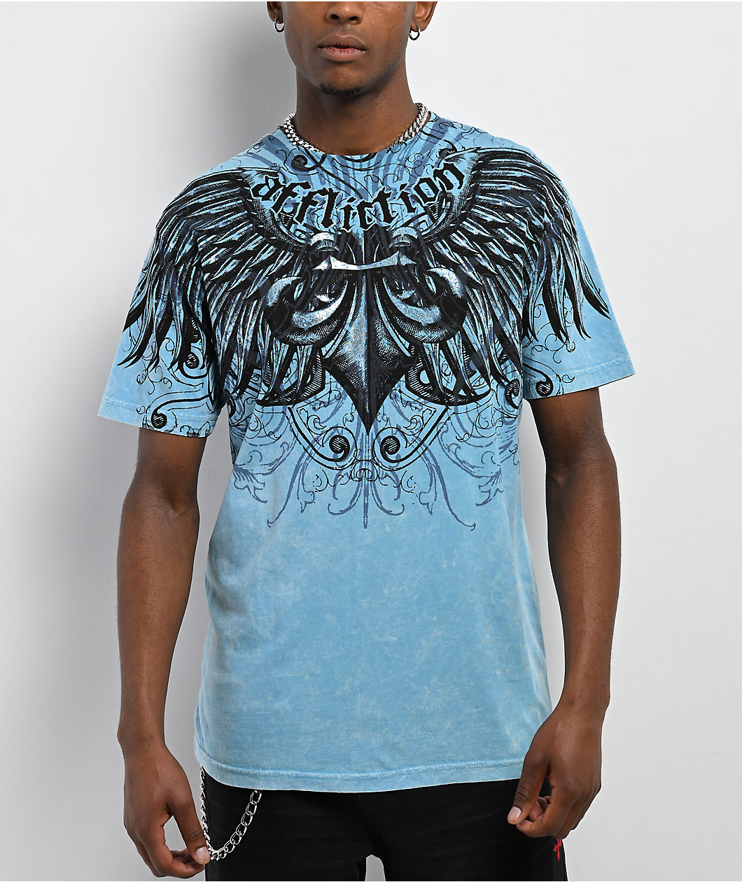 Affliction Ice Blade Blue T-Shirt