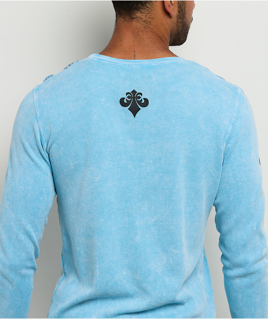 Affliction Ice Blade Blue Thermal Long Sleeve T-Shirt