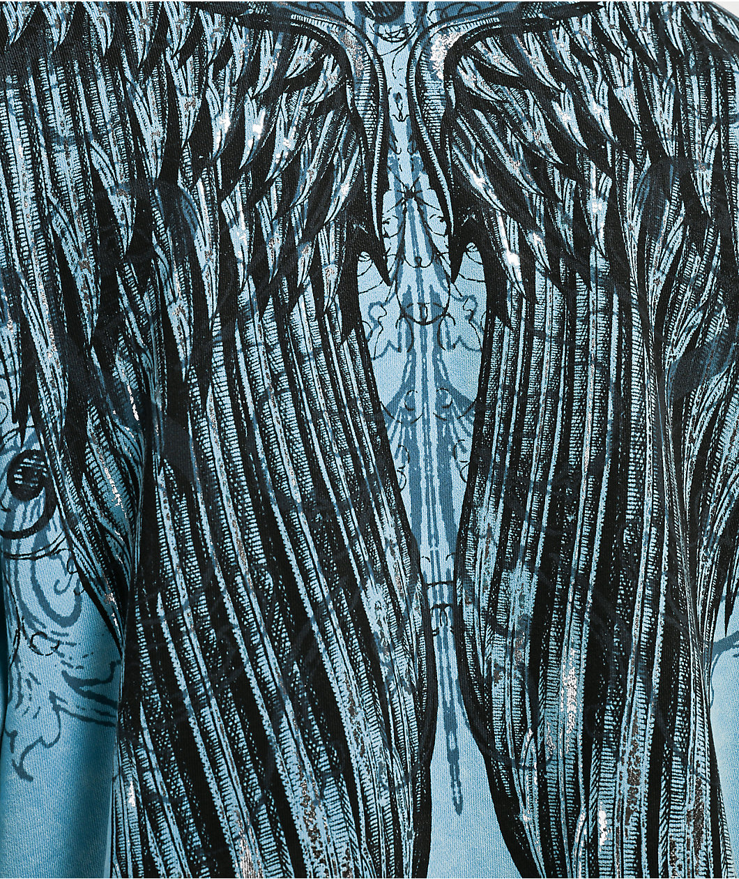 Affliction Ice Blade Blue Wash Hoodie