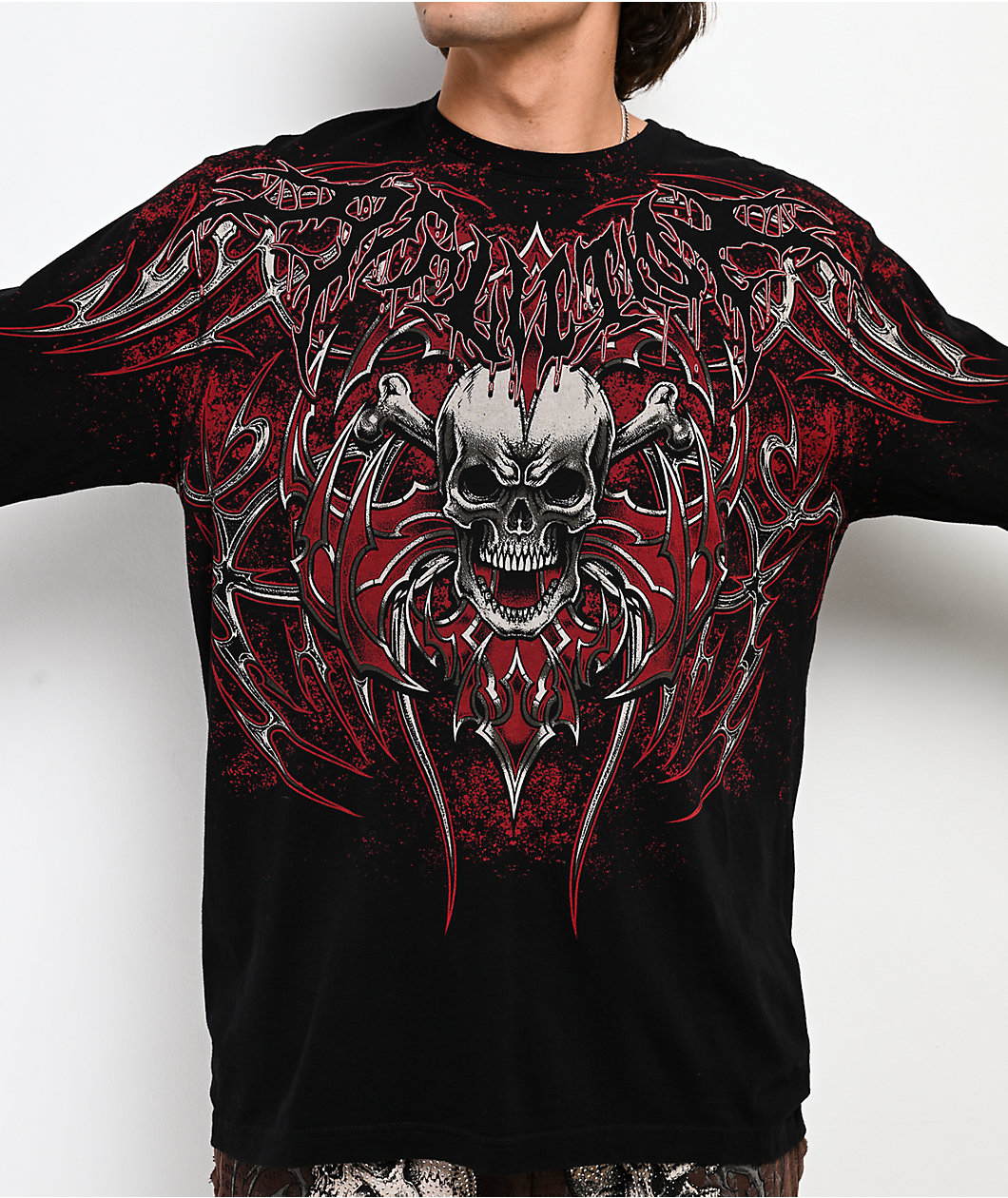 Affliction Immortal Empire Lava Black Wash T-Shirt