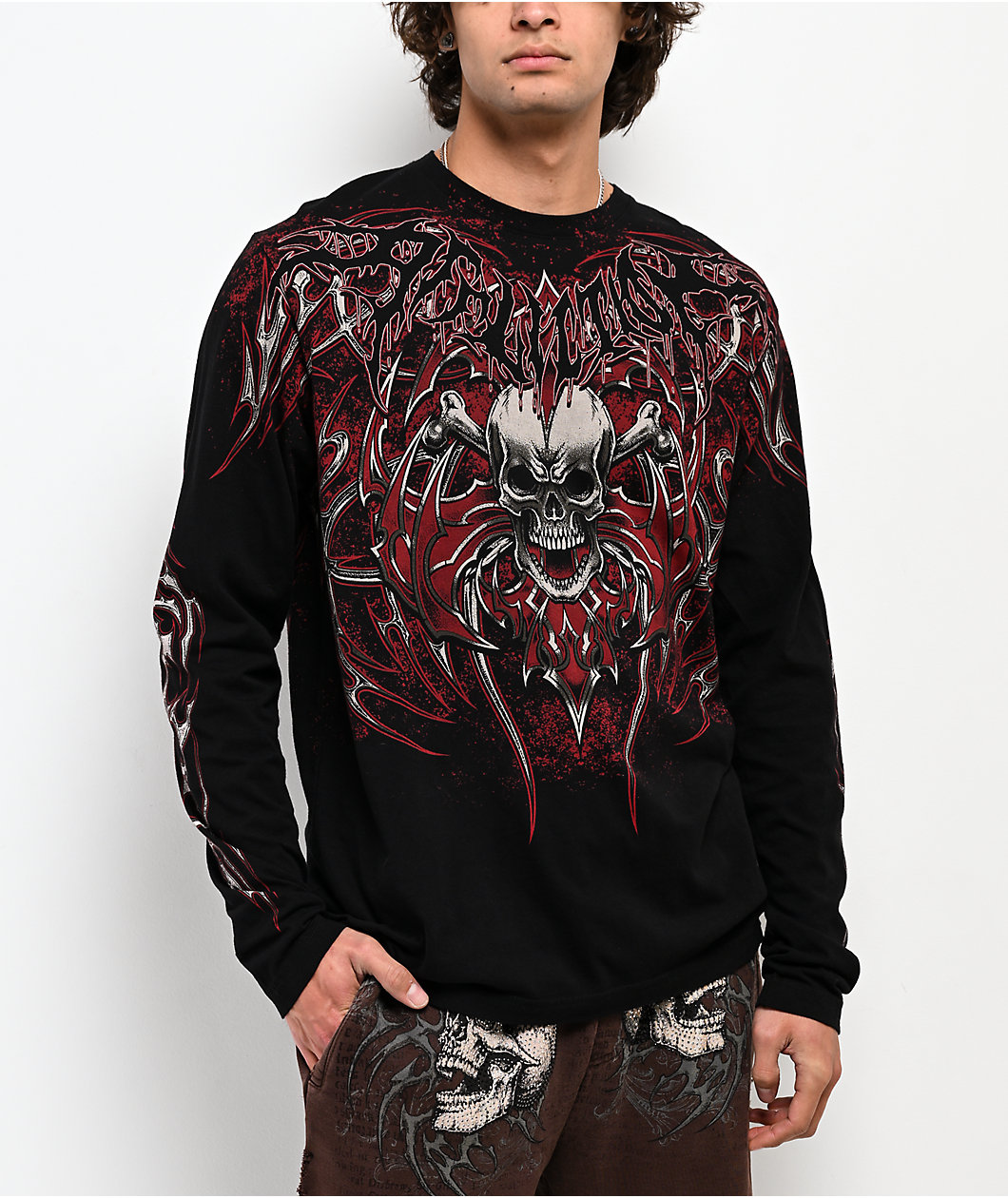 Affliction Immortal Empire Lava Black Wash T-Shirt