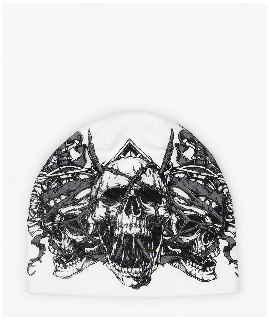 Affliction Immortal Scream White Reversible Skully Beanie