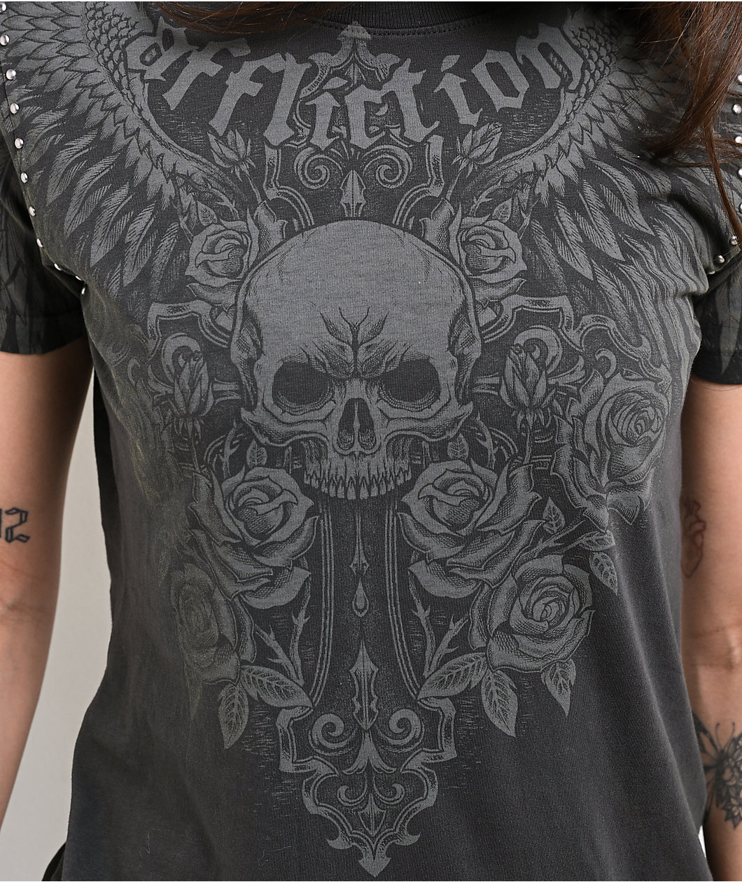 Affliction Indifference Black Wash T-Shirt