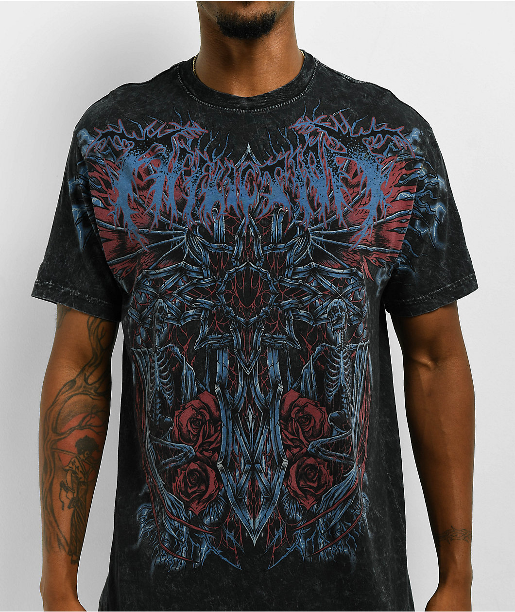 Affliction Infernal Savagery Black Wash T-Shirt