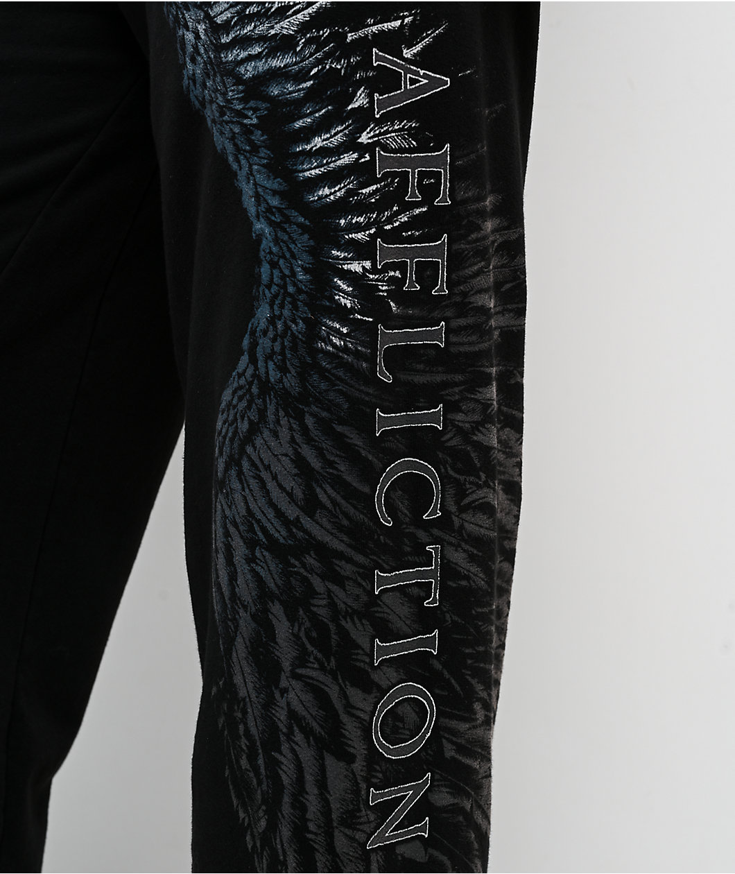 Affliction Isadore Black Wide Leg Sweatpants