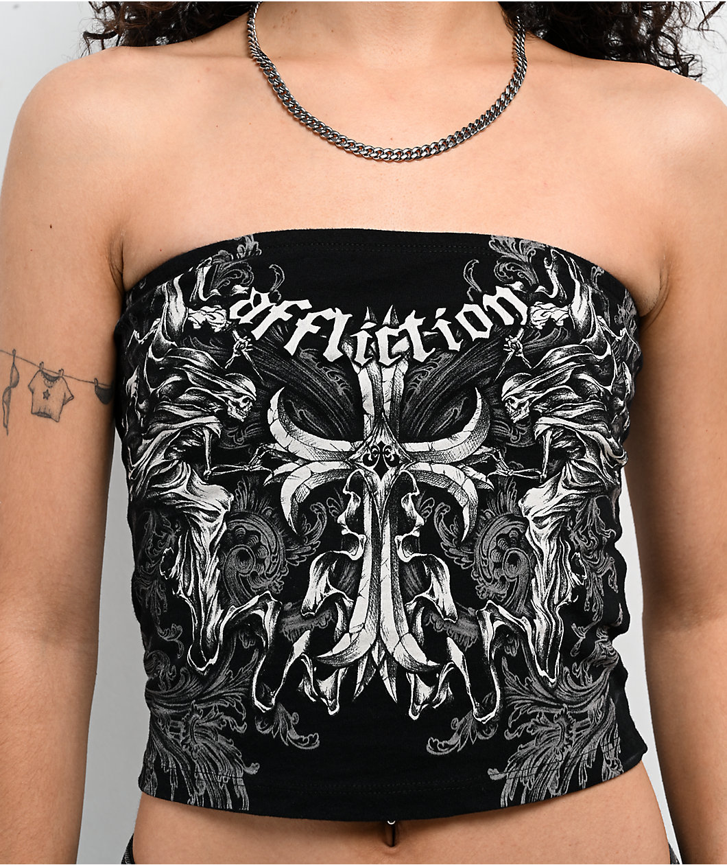 Affliction Jump Black Tube Top