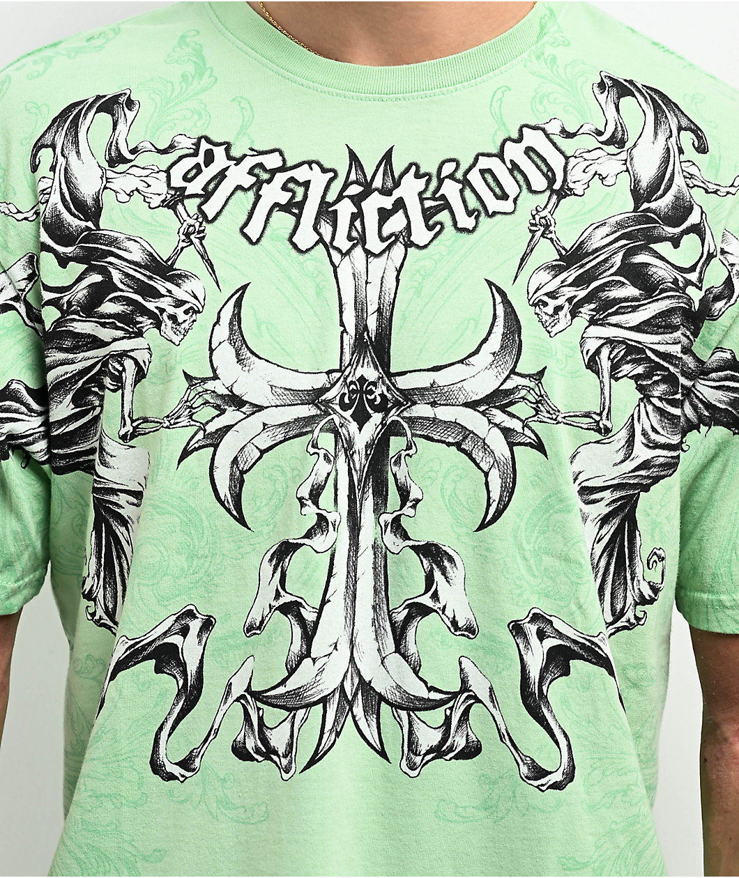 Affliction Jump Green T-Shirt