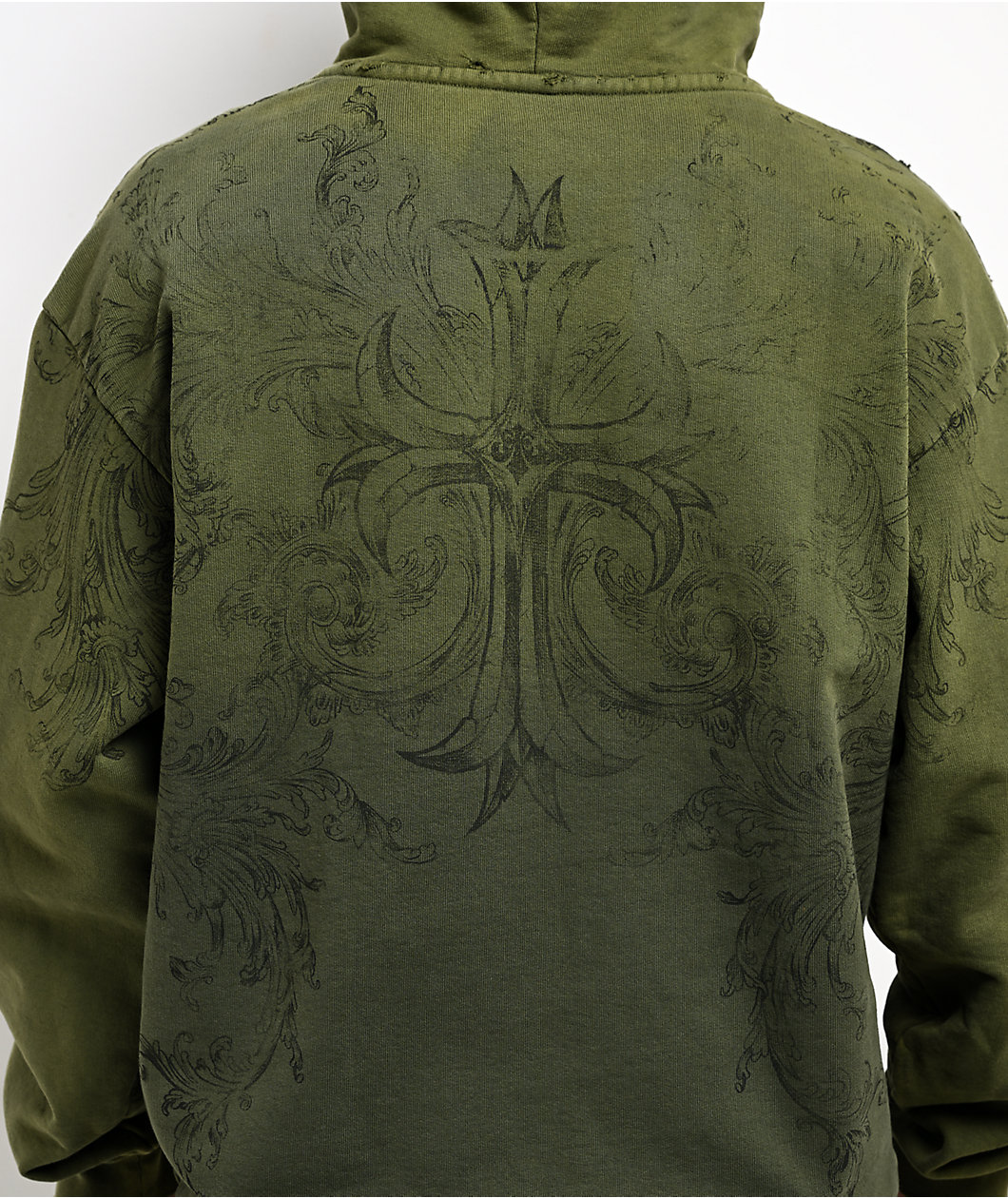 Affliction Jump Green Wash Hoodie