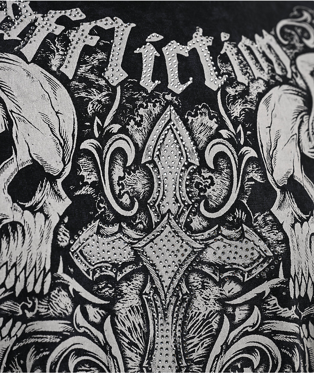Affliction Keeper Black Wash Cutout T-Shirt