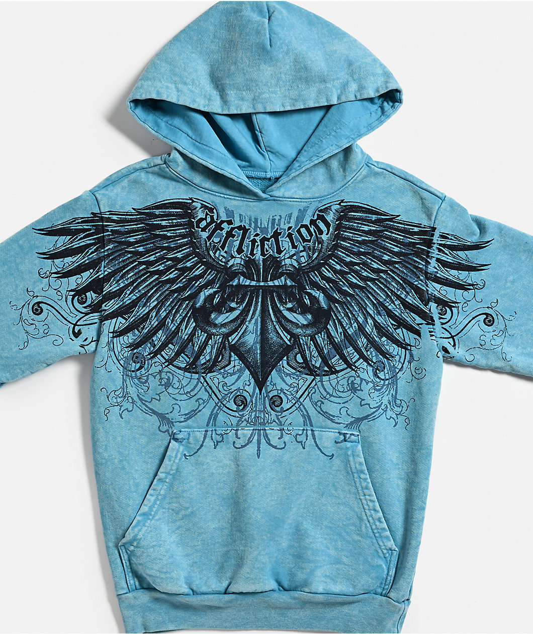 Affliction Kids Ice Blade Blue Wash Hoodie