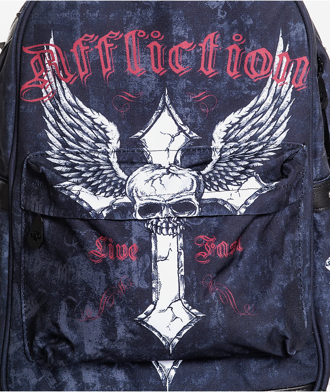 Affliction Live Fast Black Backpack