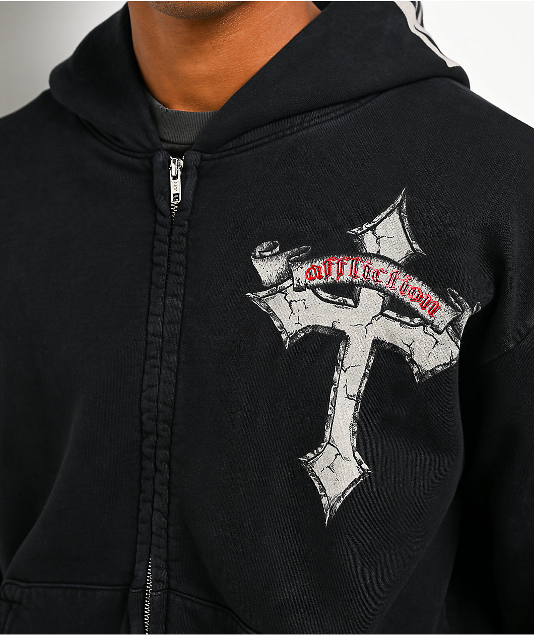 Affliction Live Fast Black Zip Hoodie