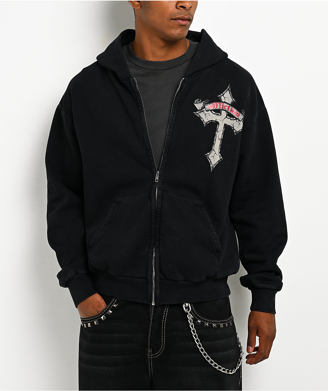 Affliction Live Fast Black Zip Hoodie