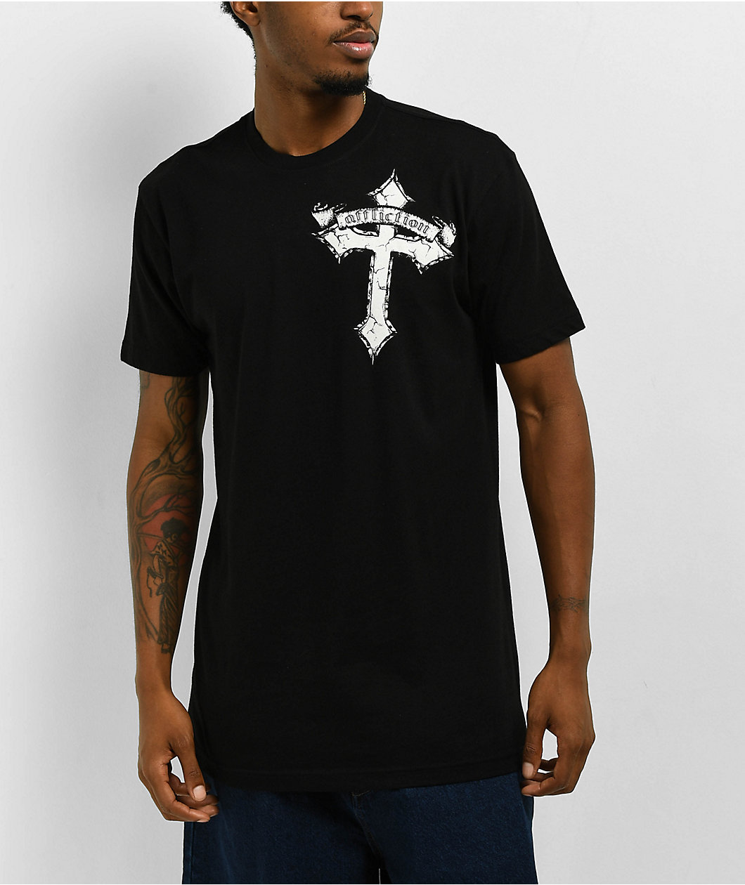 Affliction Live Fast Reflective Black T-Shirt