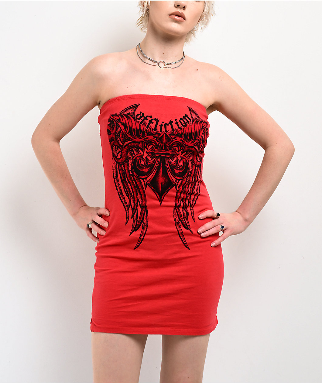 Affliction Mercenary Red Tube Dress