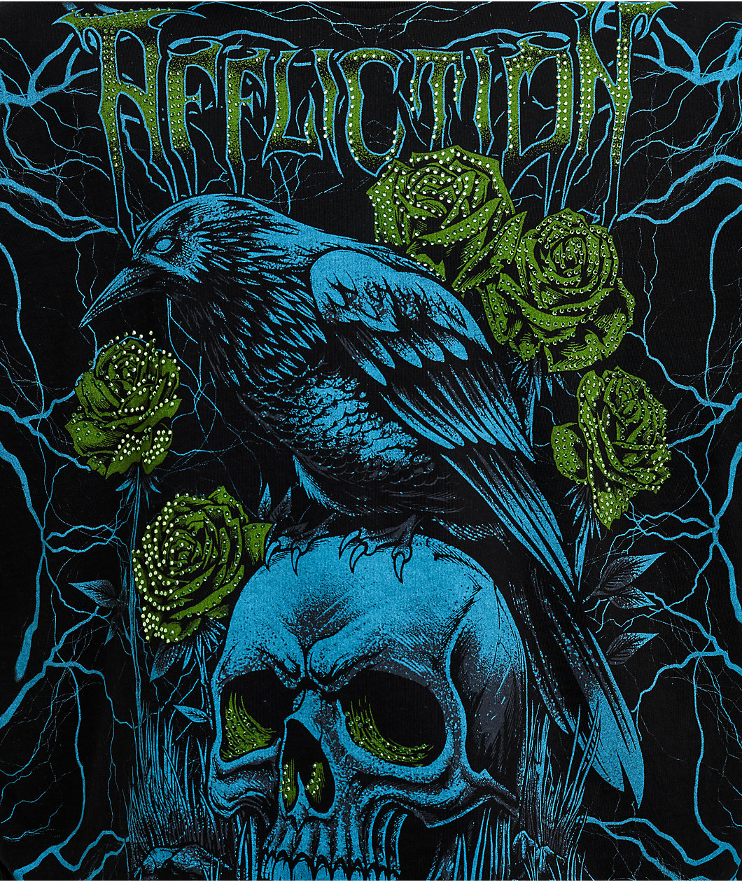 Affliction Midnight Curse Black Boxy T-Shirt