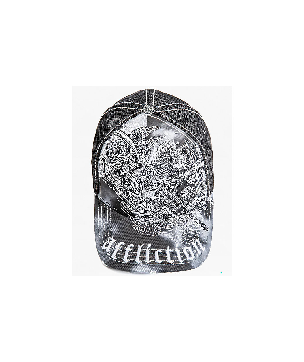 Affliction Mortal Veil Black Trucker Hat